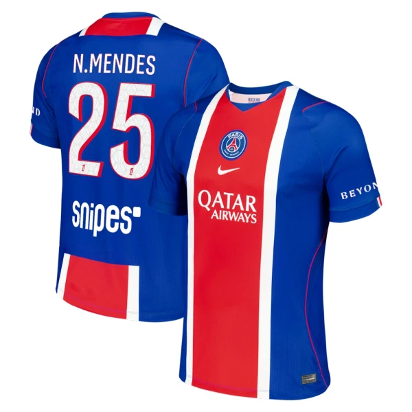 Paris Saint-Germain Nuno Mendes 25 Shirt Heren Thuis 2026/27 Paris Saint-Germain Nuno Mendes 25 Shirt Heren Thuis 2026/27