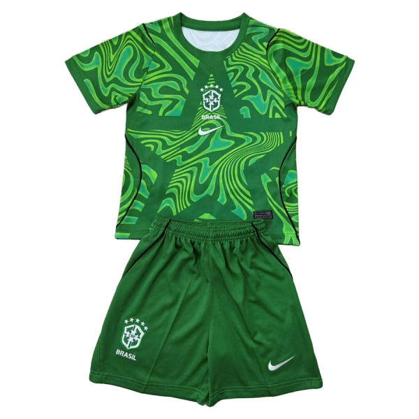 Brazilië Keeper Tenue Kind Thuis WK 2026 Groene