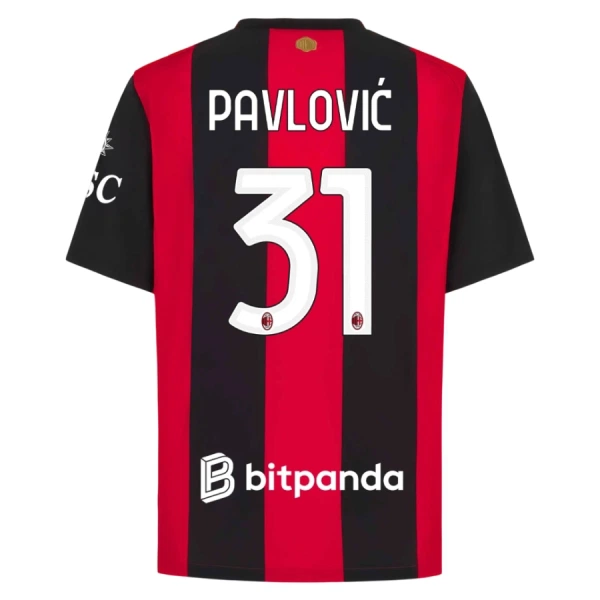 AC Milan Pavlovic 31 Shirt Heren Thuis 2026/27 AC Milan Pavlovic 31 Shirt Heren Thuis 2026/27