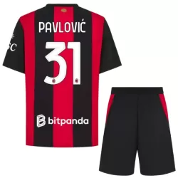 AC Milan Pavlovic 31 Tenue Kind Thuis 2026/27
