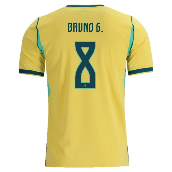Brazilië Bruno Guimaraes 8 Shirt Heren Thuis WK 2026 Brazilië Bruno Guimaraes 8 Shirt Heren Thuis WK 2026