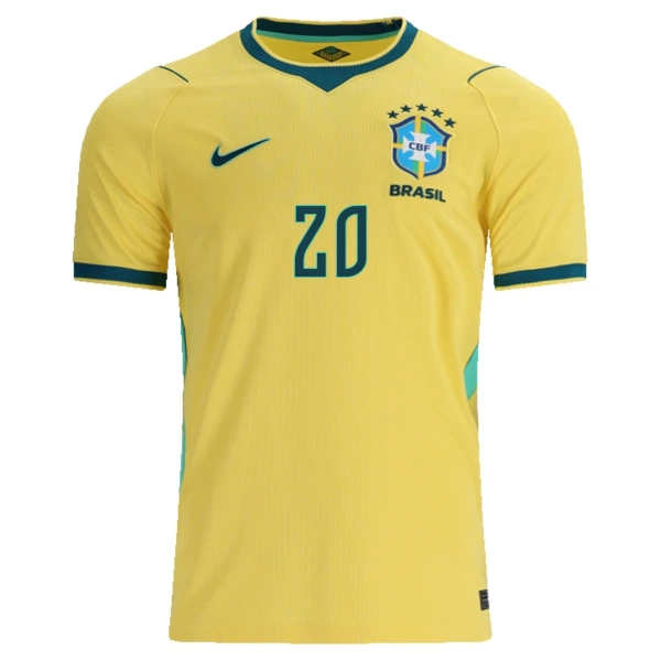 Brazilië Estevao 20 Shirt Heren Thuis WK 2026