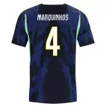 Brazilië Marquinhos 4 Shirt Heren Uit WK 2026