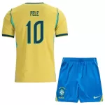 Brazilië Pele 10 Tenue Kind Thuis WK 2026