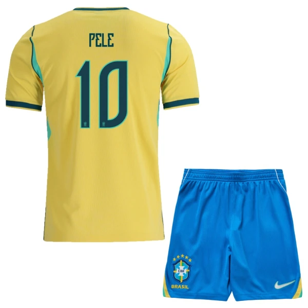 Brazilië Pele 10 Tenue Kind Thuis WK 2026