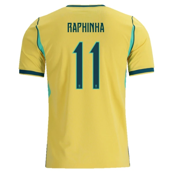 Brazilië Raphinha 11 Shirt Heren Thuis WK 2026 Brazilië Raphinha 11 Shirt Heren Thuis WK 2026
