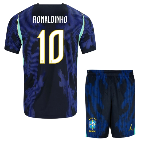 Brazilië Ronaldinho 10 Tenue Kind Uit WK 2026 Brazilië Ronaldinho 10 Tenue Kind Uit WK 2026
