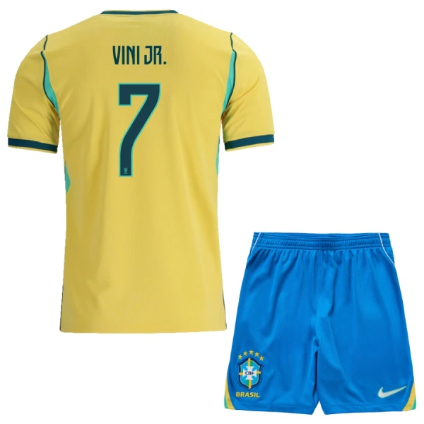 Brazilië Vini JR. 7 Tenue Kind Thuis WK 2026