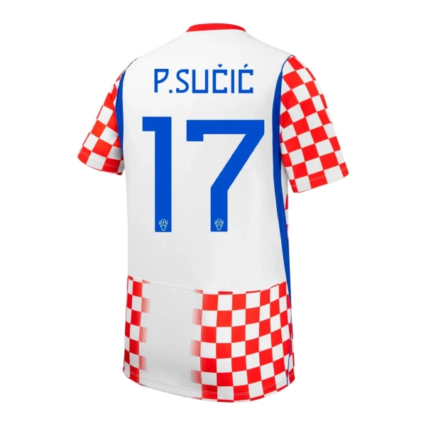 Kroatië P. Sucic 17 Shirt Heren Thuis WK 2026 Kroatië P. Sucic 17 Shirt Heren Thuis WK 2026
