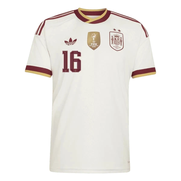 Spanje 2 Stars Rodrigo 16 Shirt Heren Uit WK 2026
