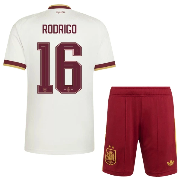 Spanje 2 Stars Rodrigo 16 Tenue Kind Uit WK 2026