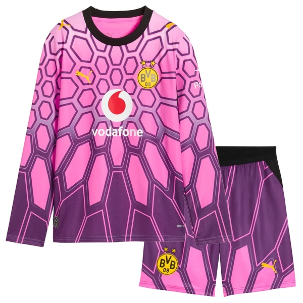 Borussia Dortmund Keeper Tenue Kind Uit 2026/27 Lange Mouw Roze Borussia Dortmund Keeper Tenue Kind Uit 2026/27 Lange Mouw Roze