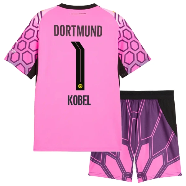 Borussia Dortmund Kobel 1 Keeper Tenue Kind Uit 2026/27 Roze Borussia Dortmund Kobel 1 Keeper Tenue Kind Uit 2026/27 Roze