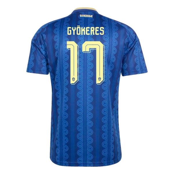 Zweden Gyokeres 17 Shirt Heren Uit WK 2026 Zweden Gyokeres 17 Shirt Heren Uit WK 2026