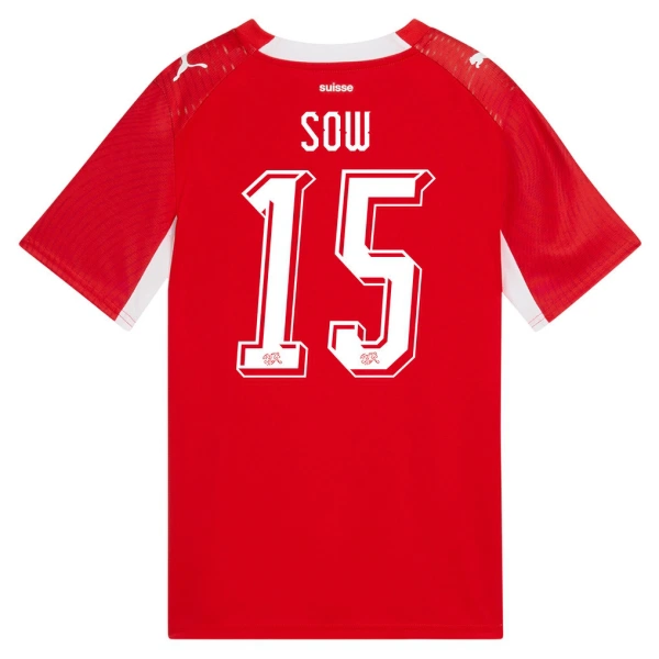 Zwitserland Djibril Sow 15 Shirt Heren Thuis WK 2026 Zwitserland Djibril Sow 15 Shirt Heren Thuis WK 2026