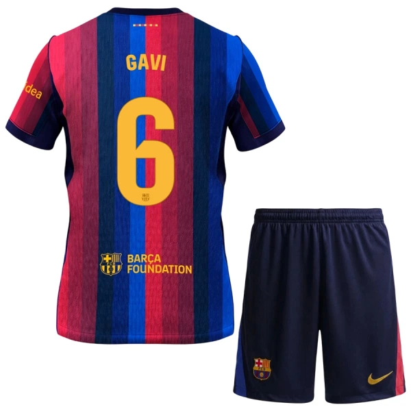 FC Barcelona Gavi 6 Tenue Kind Thuis 2026/27 FC Barcelona Gavi 6 Tenue Kind Thuis 2026/27