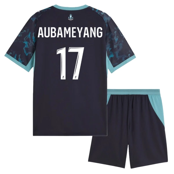 Olympique Marseille Aubameyang 17 Tenue Kind Uit 2026/27 Olympique Marseille Aubameyang 17 Tenue Kind Uit 2026/27
