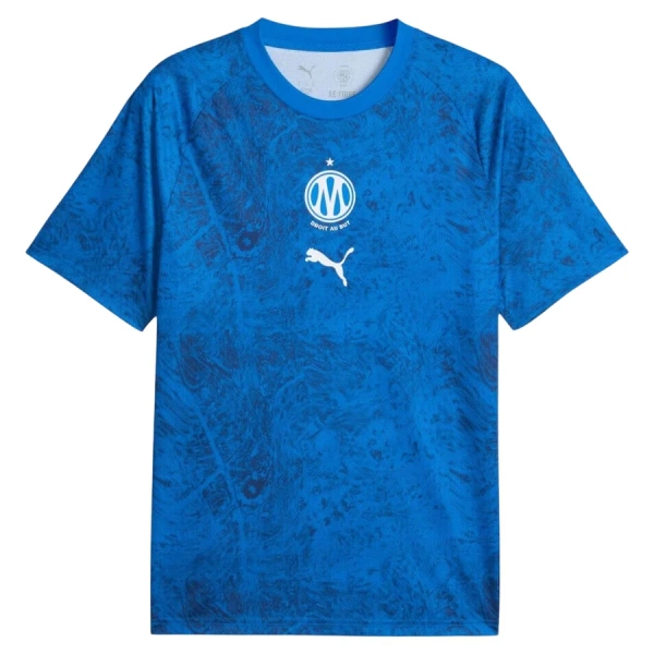 Olympique Marseille Pre-Match Shirt Heren 2026/27 Blauwe Olympique Marseille Pre-Match Shirt Heren 2026/27 Blauwe