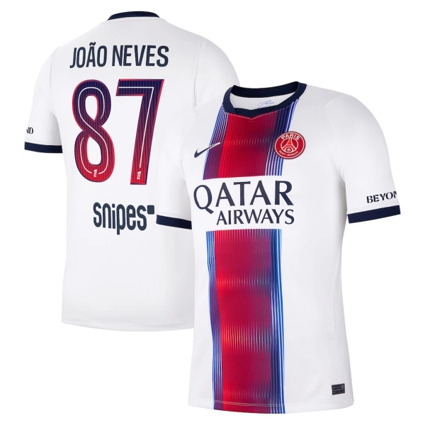 Paris Saint-Germain Joao Neves 87 Shirt Heren Uit 2026/27 Paris Saint-Germain Joao Neves 87 Shirt Heren Uit 2026/27