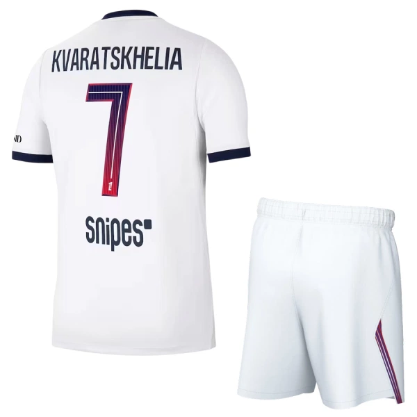 Paris Saint-Germain Kvaratskhelia 7 Tenue Kind Uit 2026/27 Paris Saint-Germain Kvaratskhelia 7 Tenue Kind Uit 2026/27