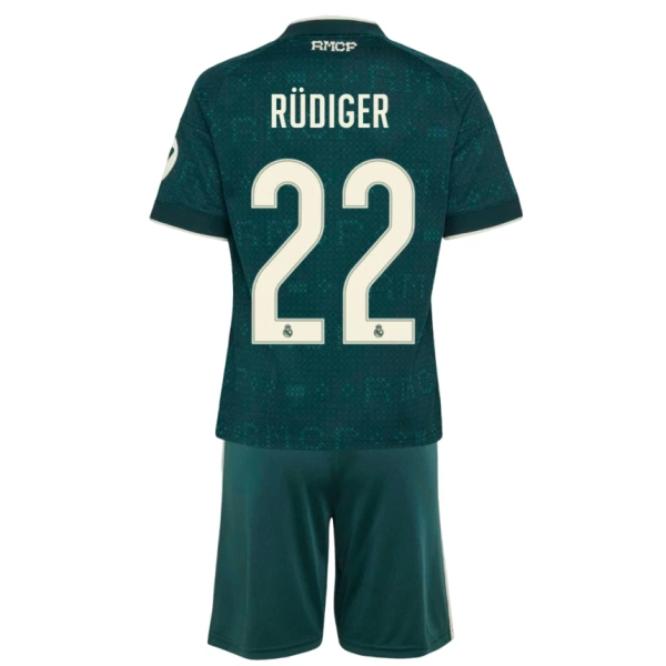 Real Madrid Rudiger 22 Tenue Kind Uit 2026/27 Real Madrid Rudiger 22 Tenue Kind Uit 2026/27