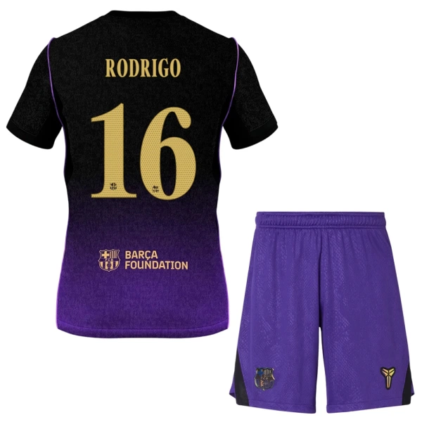 FC Barcelona Rodrigo 16 Tenue Kind Uit 2026/27 FC Barcelona Rodrigo 16 Tenue Kind Uit 2026/27