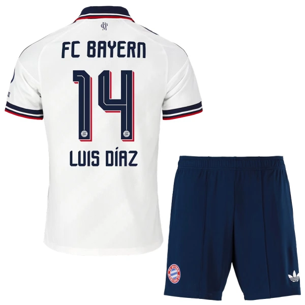FC Bayern München Luis Díaz 14 Tenue Kind Uit 2026/27 FC Bayern München Luis Díaz 14 Tenue Kind Uit 2026/27