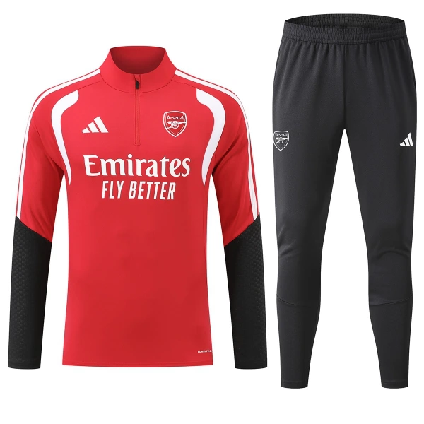 Arsenal Trainingssweaterset Heren 2026/27 Kwartrits Rode Arsenal Trainingssweaterset Heren 2026/27 Kwartrits Rode