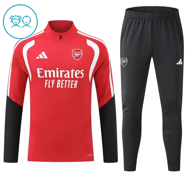 Arsenal Trainingssweaterset Kind 2026/27 Kwartrits Rode Arsenal Trainingssweaterset Kind 2026/27 Kwartrits Rode