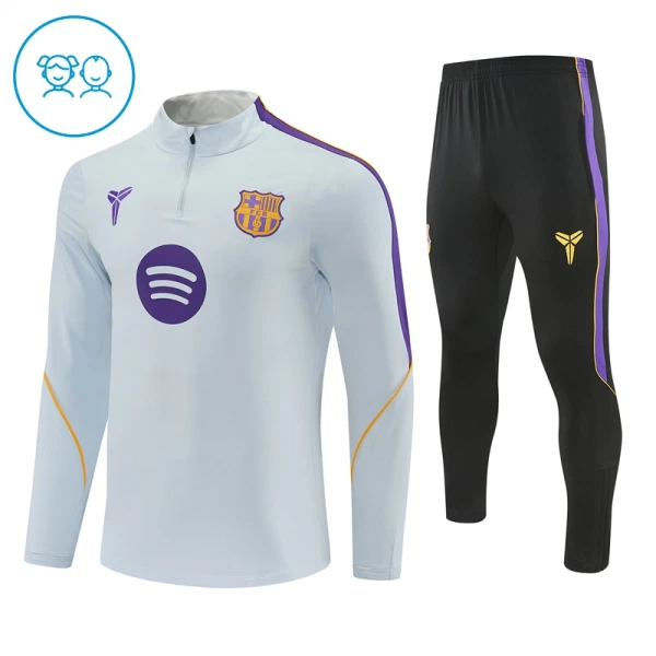 Barcelona Trainingssweaterset Kind 2026/27 Kwartrits Witte Barcelona Trainingssweaterset Kind 2026/27 Kwartrits Witte