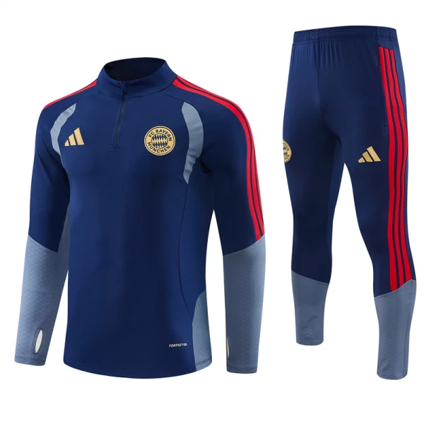 FC Bayern München Trainingssweaterset Heren 2026/27 Kwartrits Blauwe FC Bayern München Trainingssweaterset Heren 2026/27 Kwartrits Blauwe