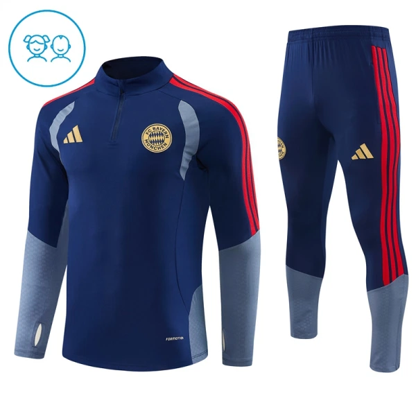 FC Bayern München Trainingssweaterset Kind 2026/27 Kwartrits Blauwe FC Bayern München Trainingssweaterset Kind 2026/27 Kwartrits Blauwe