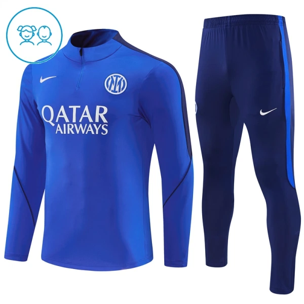 Inter Milan Trainingssweaterset Kind 2026/27 Kwartrits Blauwe Inter Milan Trainingssweaterset Kind 2026/27 Kwartrits Blauwe