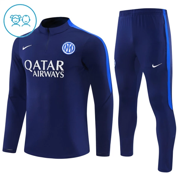 Inter Milan Trainingssweaterset Kind 2026/27 Kwartrits Blauwe Inter Milan Trainingssweaterset Kind 2026/27 Kwartrits Blauwe