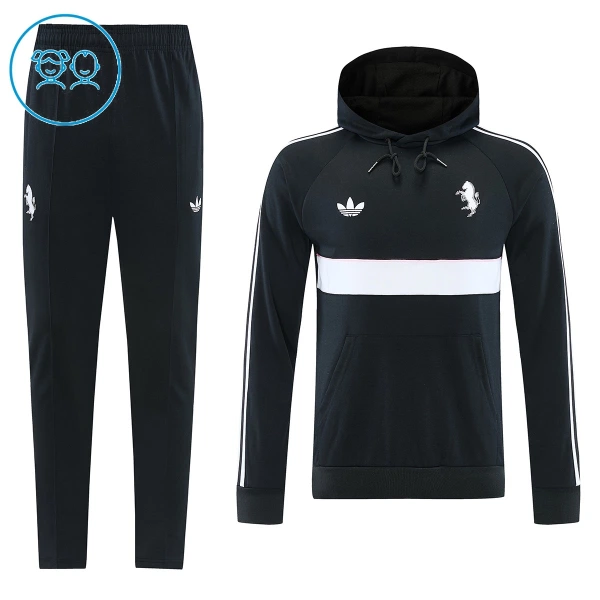 Juventus Hoodie Trainingssweaterset Kind 2026/27 Zwarte