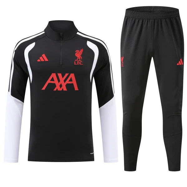 Liverpool Trainingssweaterset Heren 2026/27 Kwartrits Zwarte