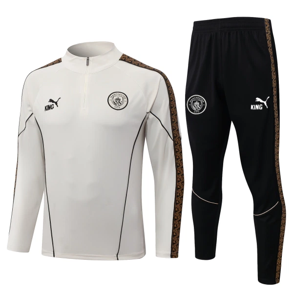 Manchester City Trainingssweaterset Heren 2026/27 Kwartrits Grijze Manchester City Trainingssweaterset Heren 2026/27 Kwartrits Grijze