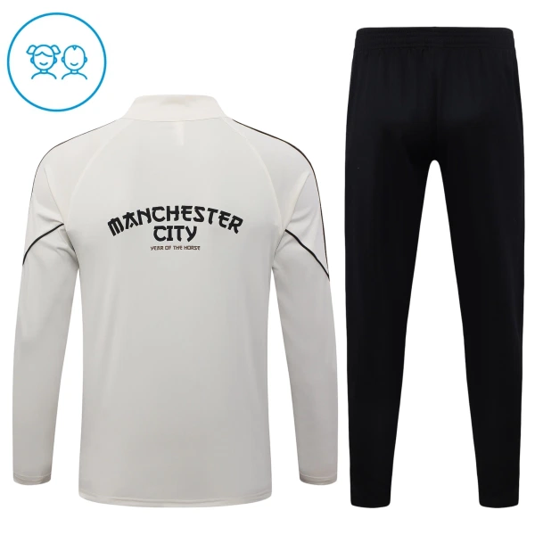 Manchester City Trainingssweaterset Kind 2026/27 Kwartrits Grijze