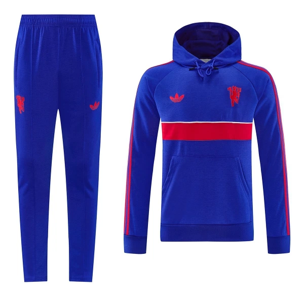Manchester United Hoodie Trainingssweaterset Heren 2026/27 Blauwe Manchester United Hoodie Trainingssweaterset Heren 2026/27 Blauwe