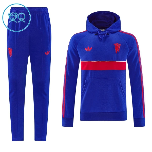 Manchester United Hoodie Trainingssweaterset Kind 2026/27 Blauwe