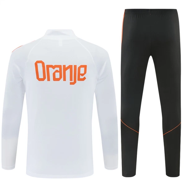 Nederland Trainingssweaterset Heren 2026/27 Kwartrits Witte