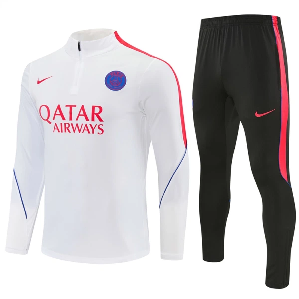Paris Saint-Germain Trainingssweaterset Heren 2026/27 Kwartrits Witte Paris Saint-Germain Trainingssweaterset Heren 2026/27 Kwartrits Witte