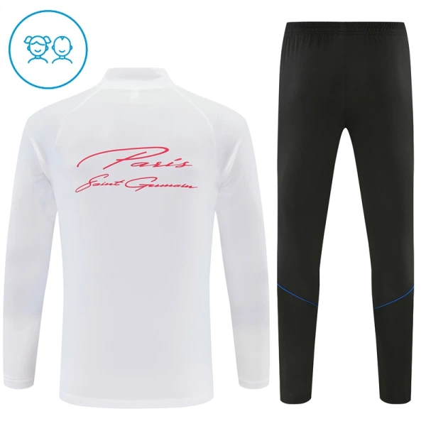 Paris Saint-Germain Trainingssweaterset Kind 2026/27 Kwartrits Witte