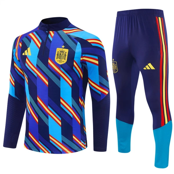 Spanje Trainingssweaterset Heren 2026/27 Kwartrits Blauwe