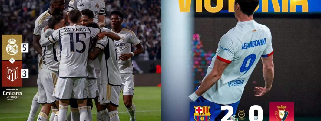El Clasico, Real Madrid en Barcelona strijden om de kampioen van de Spaanse Supercup El Clasico, Real Madrid en Barcelona strijden om de kampioen van de Spaanse Supercup
